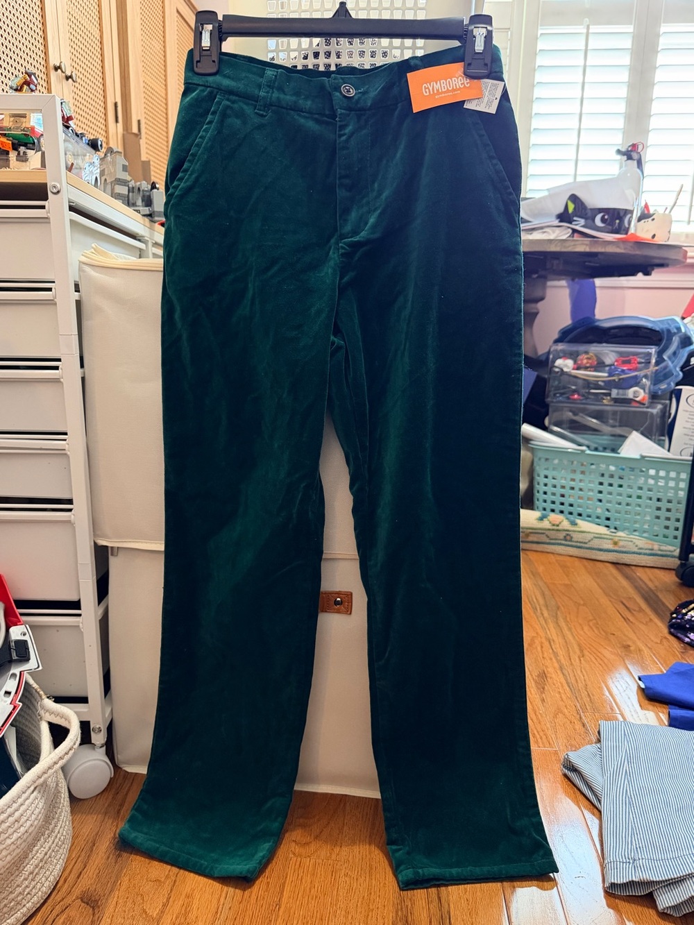 NWT! 💚 Gymboree Dark Green Kids Velvet-Feel Pants